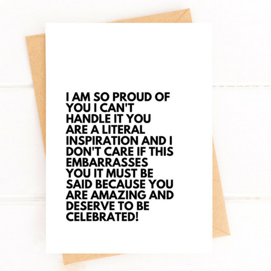 Greeting Card: Proud of You