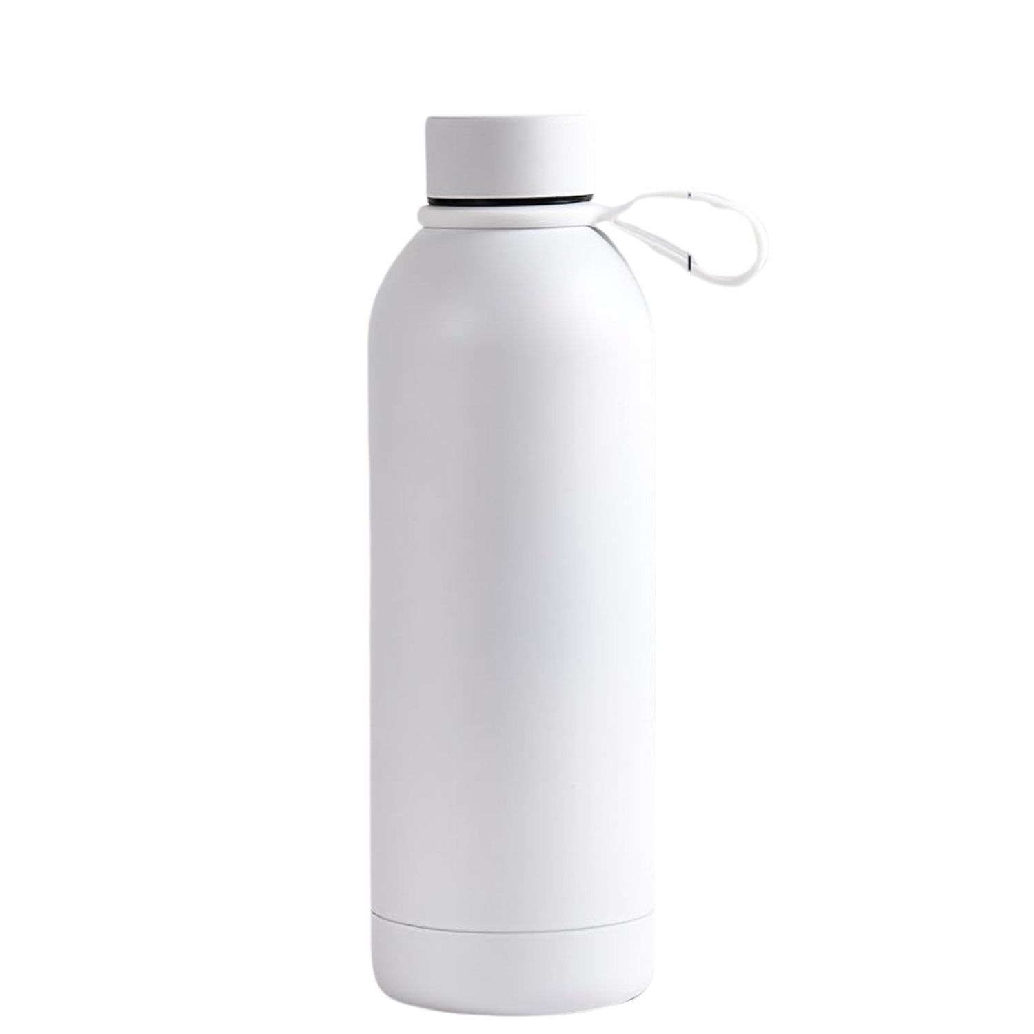 White Capped Water Bottle