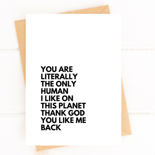 Greeting Card: The Only Human
