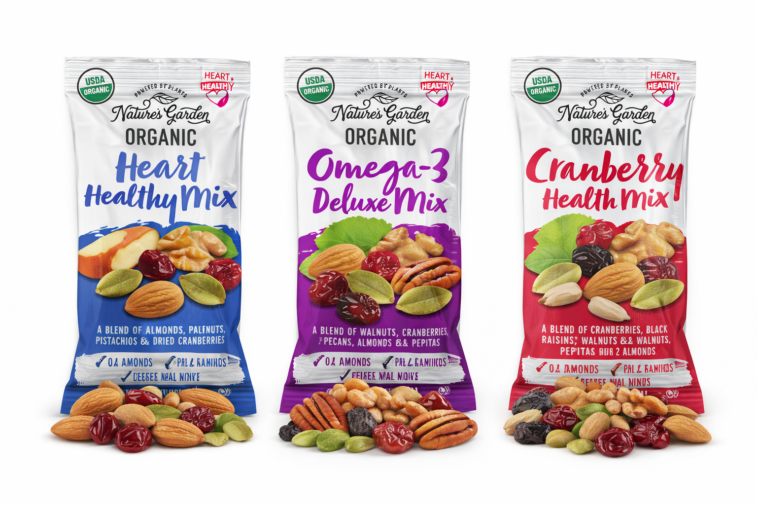 Organic Snack Mixes - Set of 3
