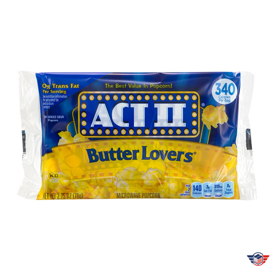 Act II Microwave Popcorn, Butter Lovers, 2.75 oz
