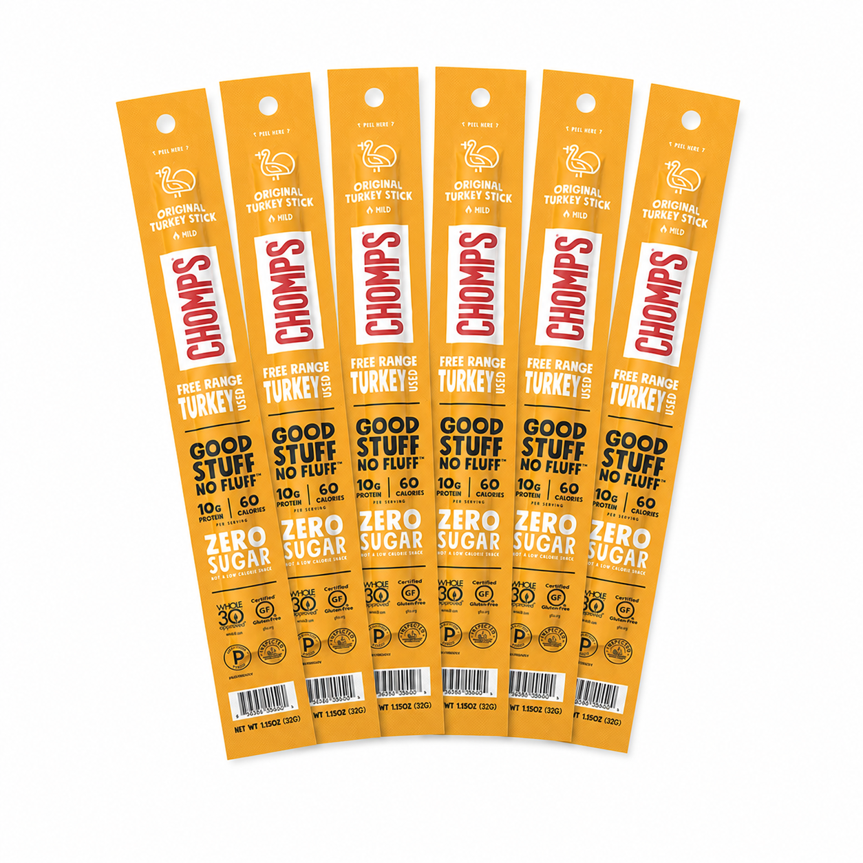 Chomps Original Turkey Sticks set of 6