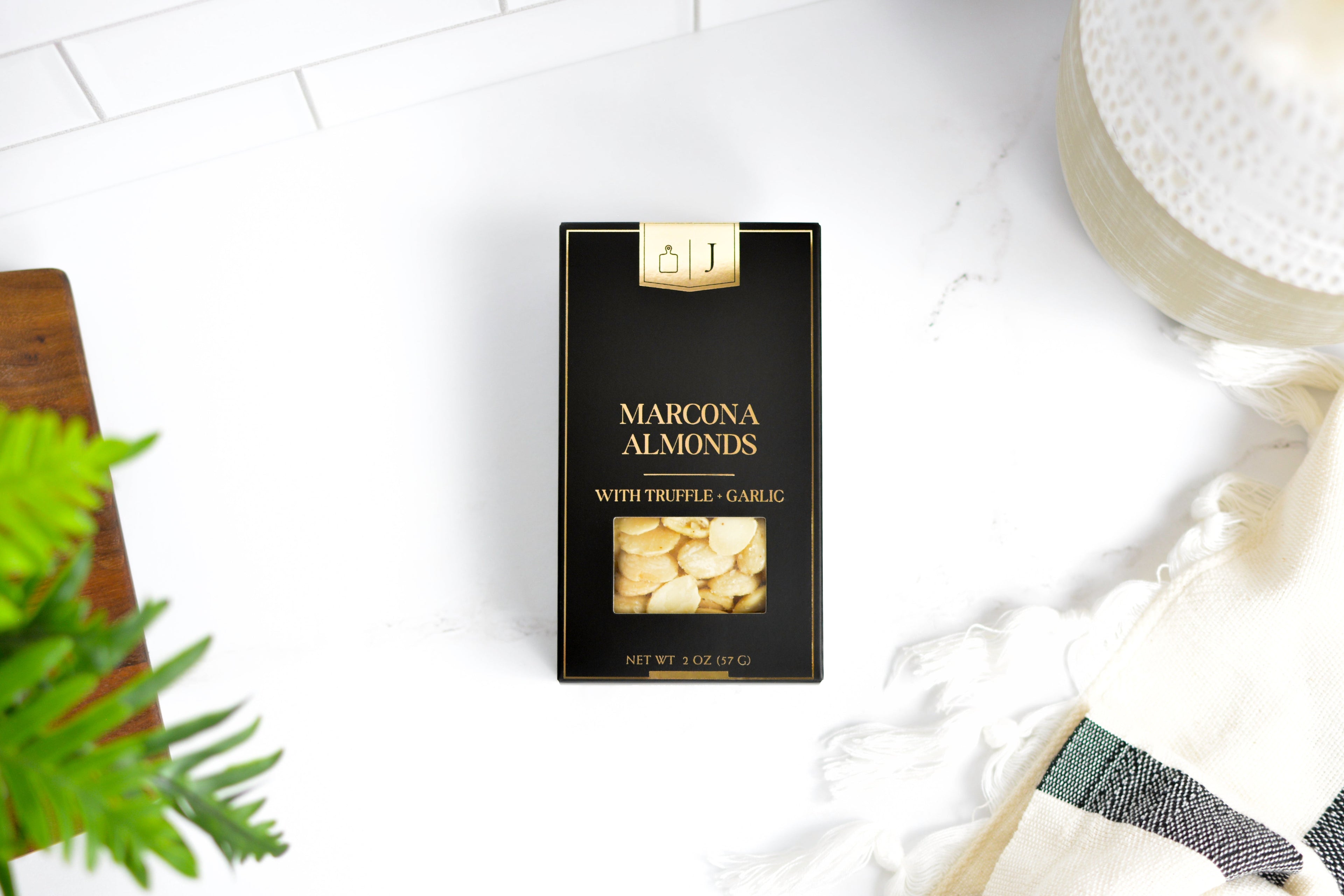 Jocelyn & Co. Black & Gold Garlic Truffle Marcona Almonds