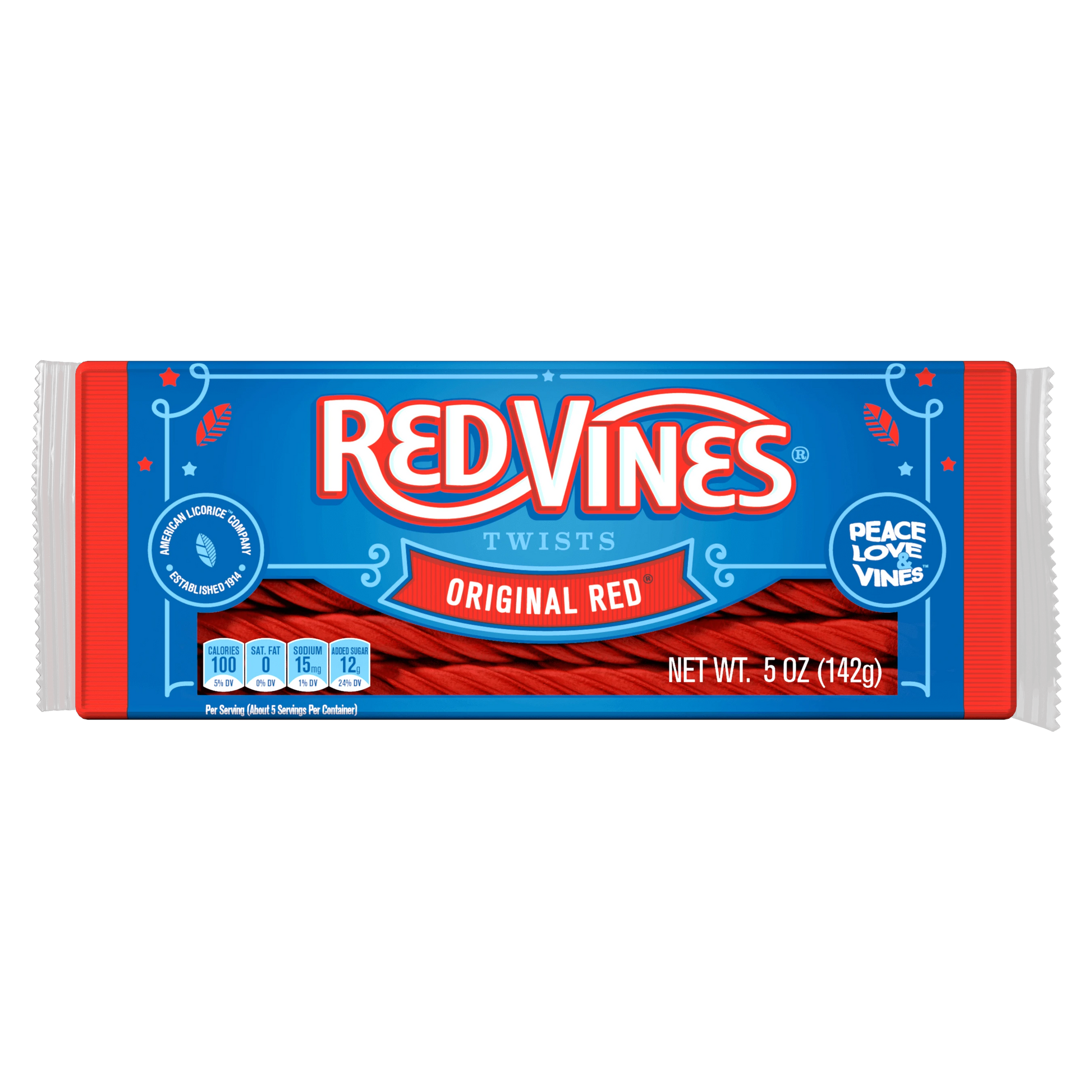 Red Vines Original Red Licorice Twists, 5oz tray